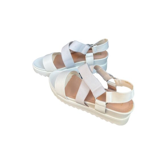 Dream Pairs Womens Platform Sandals Open Toe In White Size 9.5 - Picture 2 of 6